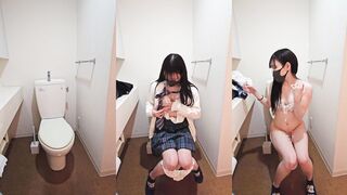 Loli Face, Loli Pussy. Ultimate Veiny Cock and Cute Voice Moaning in Toilet Masturbation