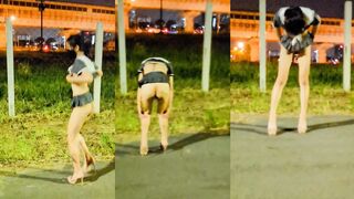 Married Woman's Rear Glows in Outdoor Exposure