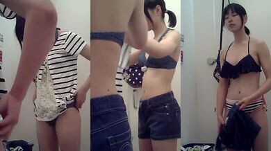 試衣室偷拍還處于發育中的妹子 試穿奶罩很清純