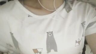 Flat-Chested Sister Spreads Her Pussy