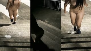 Late-night training a bitch on the overpass