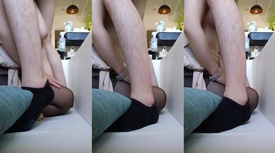 Cô gái xinh đẹp với mái tóc ngắn và bạn tình liếm lỗ đít