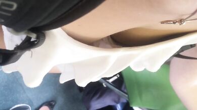 Female colleague exposed