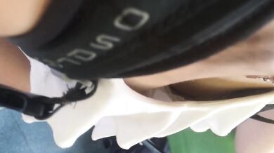 Female colleague exposed