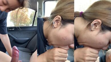 Malaysian sister gives her boyfriend a blowjob in the car