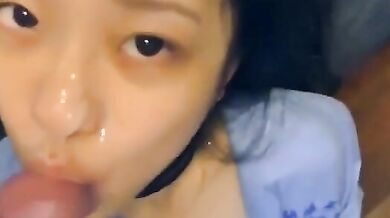 National Lanyang Girls' High School girl, a small horse pulling a big cart, was conquered by a foreign teacher and swallowed cum 3