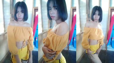 Em gái Thái dễ thương khoe ngực và selfie