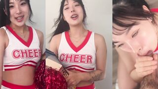 Steel-tooth girl performing oral sex