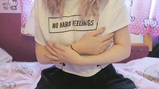 Pink-haired Girl Undressing Selfie