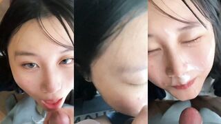 Cumshot on Ex-Girlfriend's Face