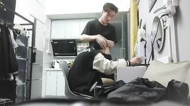 Cute student girl was taken home by her senior to have sex