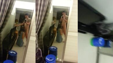 Cô gái Đài Loan giúp bạn trai thổi kèn trong phòng khách