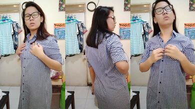 Nữ sinh Cecilia cởi bỏ chiếc váy có nút