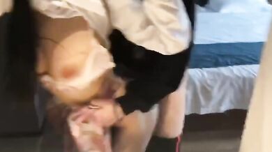 Hotel doggy style big tits JK sex