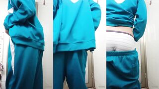 School uniform student girl takes off her pants to seduce