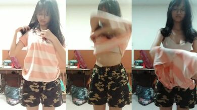 Người hộ tống Malaysia dễ thương cởi trần và mặc lại quần áo