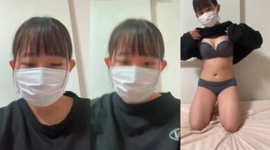 マスクをつけたCUTE 女の子がオナニー