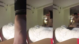 Skinny contrast bitch was asked to fuck