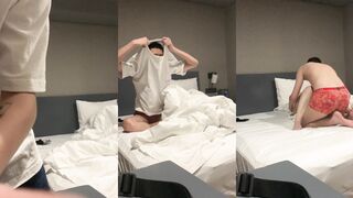 Drunk busty school girl was taken to the hotel by her classmates and fucked