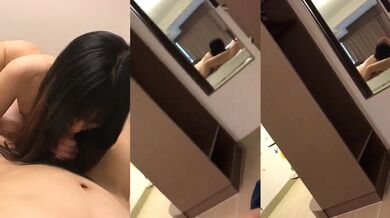 Glasses girl loves to eat big cock