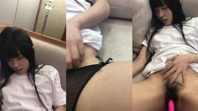 The bunny girl is enjoying the vibrator