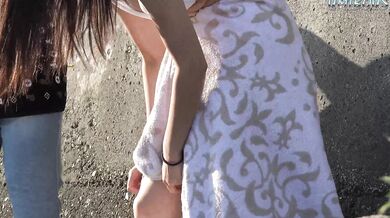 りある! ? Kawara ở dưới nước→đồng phục mặc đồng phục và được đổi thành えする○Học sinh 2