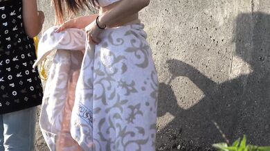 りある! ? Kawara ở dưới nước→đồng phục mặc đồng phục và được đổi thành えする○Học sinh 2