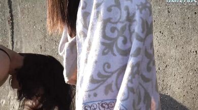 りある! ? Kawara ở dưới nước→đồng phục mặc đồng phục và được đổi thành えする○Học sinh 2