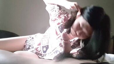 Malaysian small slut blowjob riding