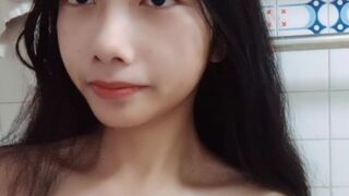 Temperamental poor breasts girl masturbation