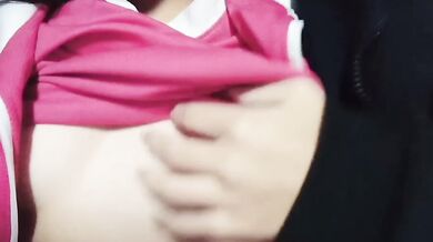 Temperamental poor breasts girl masturbation