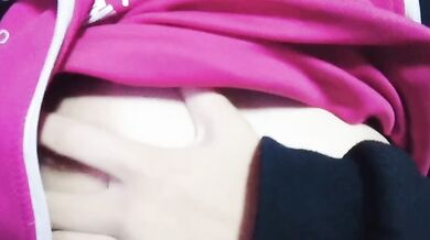 Temperamental poor breasts girl masturbation