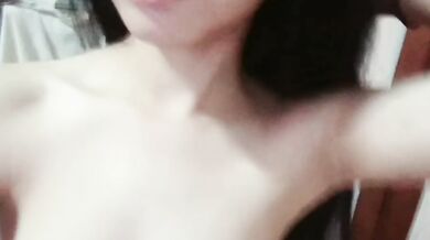 Temperamental poor breasts girl masturbation