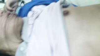 Sister was broken by her brother, she bit the towel to stop crying in pain
