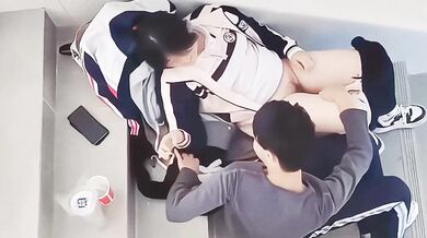 caught high school couple digging holes in the building