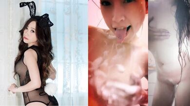 小さな胸と舌リングを持つセクシーな美女がお風呂で自撮りします