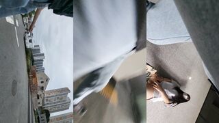 Korean G God takes a girl to a public toilet