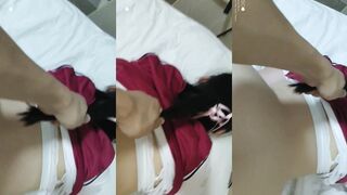Hotel hookup with cute student girl