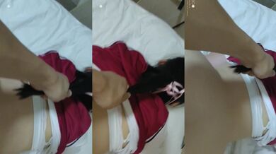 Hotel hookup with cute student girl