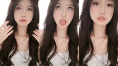 Sự tương phản giữa vẻ đẹp răng thỏ Ah He Yan và sữa