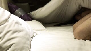 Young couple's hotel room selfie uploaded