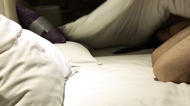 Young couple's hotel room selfie uploaded