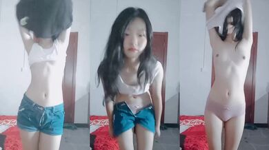 High school girl stripping selfie 32